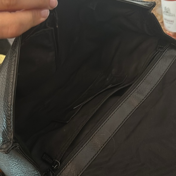 REBECCA MINKOFF BLACK LEATHER JUMBO LOVE CROSSBODY BAG - Picture 7 of 7